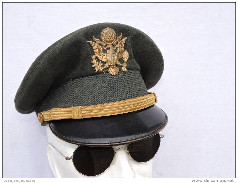 U.S.A. : BELLE ANCIENNE CASQUETTE OFFICIER  Par MORRY & LUXENBERG - Helme & Hauben