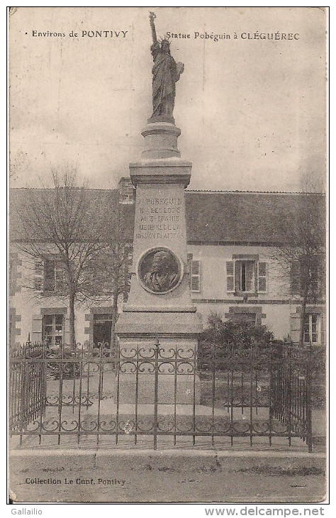 ENVIRONS DE PONTIVY STATUE POBEGUIN A CLEGUEREC - Cleguerec