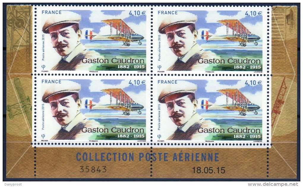 PA 2015  COIN DATE 18.05.15 / ISSU FEUILLET  N° F79a  XX /  " GASTON CAUDRON  " - Poste Aérienne