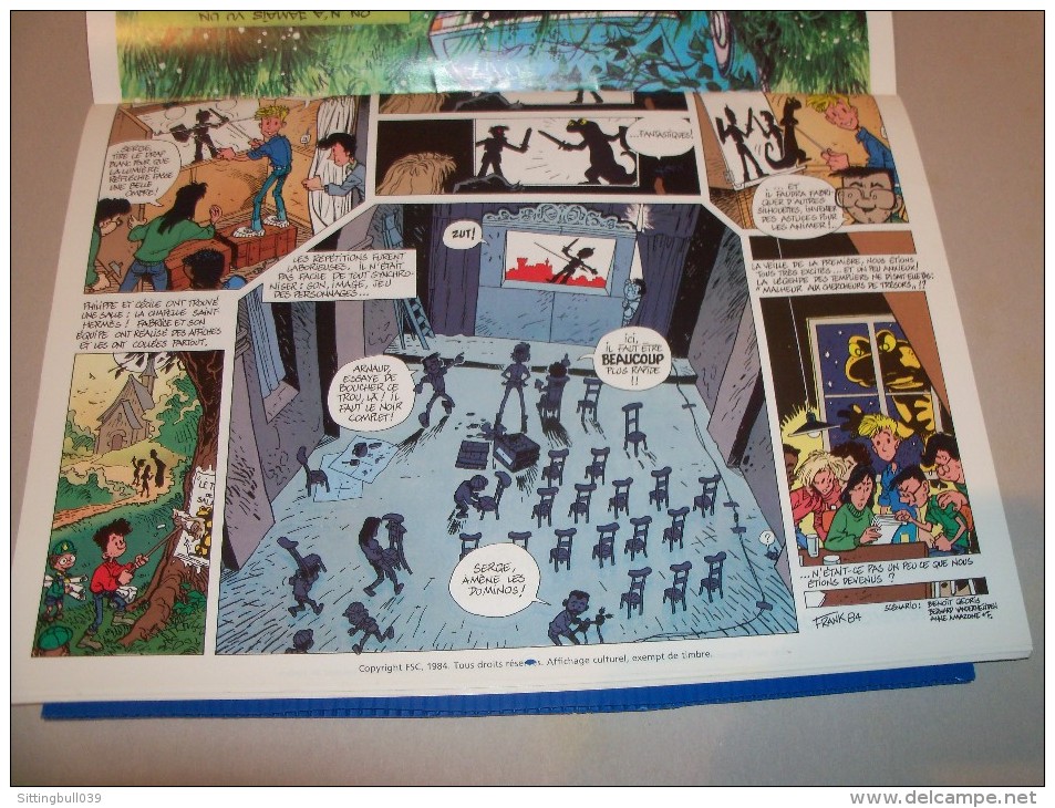 Franquin, de Moor, Will,etc.Calendrier 1985.Fédération Scouts Catholiques.Guérira qui rira le 1er,Almanach Gastrocomique