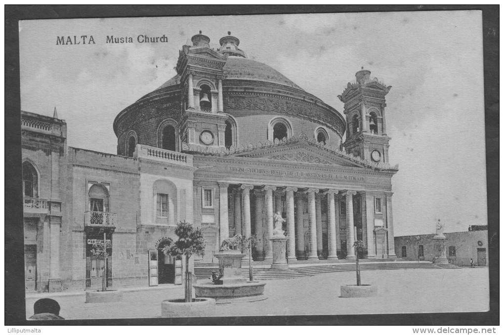 Old Malta Postcard 1915 Musta Church Mosta - Malta