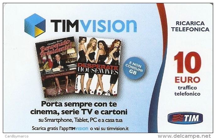 *ITALIA - TIM: TIM VISION (Tvic-10-C)* - Ricarica Usata - [2] Tarjetas Móviles, Prepagadas & Recargos