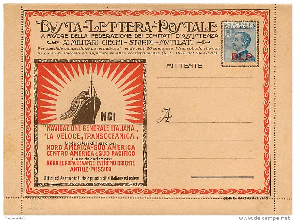 BUSTA PUBBLICITARIA - SERIE NAZIONALE 1-10 - NUOVA CON LETTERA INTERNA - Stamps For Advertising Covers (BLP)