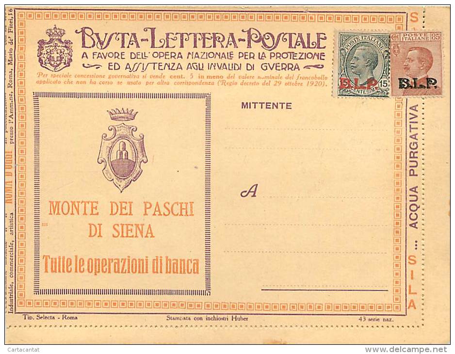 BUSTA PUBBLICITARIA - 43 SERIE NAZ.- NUOVA SENZA LETTERA INTERNA - Stamps For Advertising Covers (BLP)