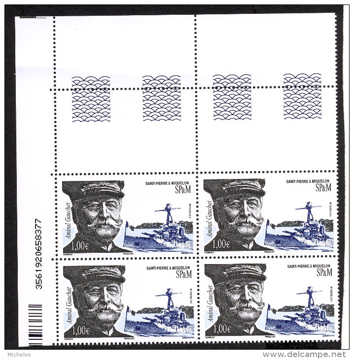 Sp & Mq 2015 - Yv N° 1146 ** - Admiral Gauchet (Mi N° 1239) - Unused Stamps