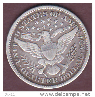 ETATS-UNIS .QUARTER DOLLAR 1894 S (San Francisco) .BARBER .ARGENT . - 1892-1916: Barber