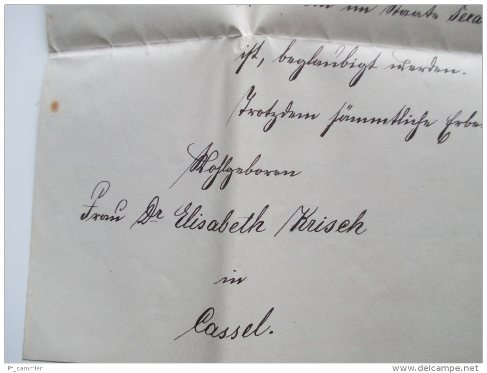 DR 1903 Kaiserlich Deutsches Consulat In Galveston (USA) Konsul Julius Runge. Social Philately! Original Dokument - Unclassified