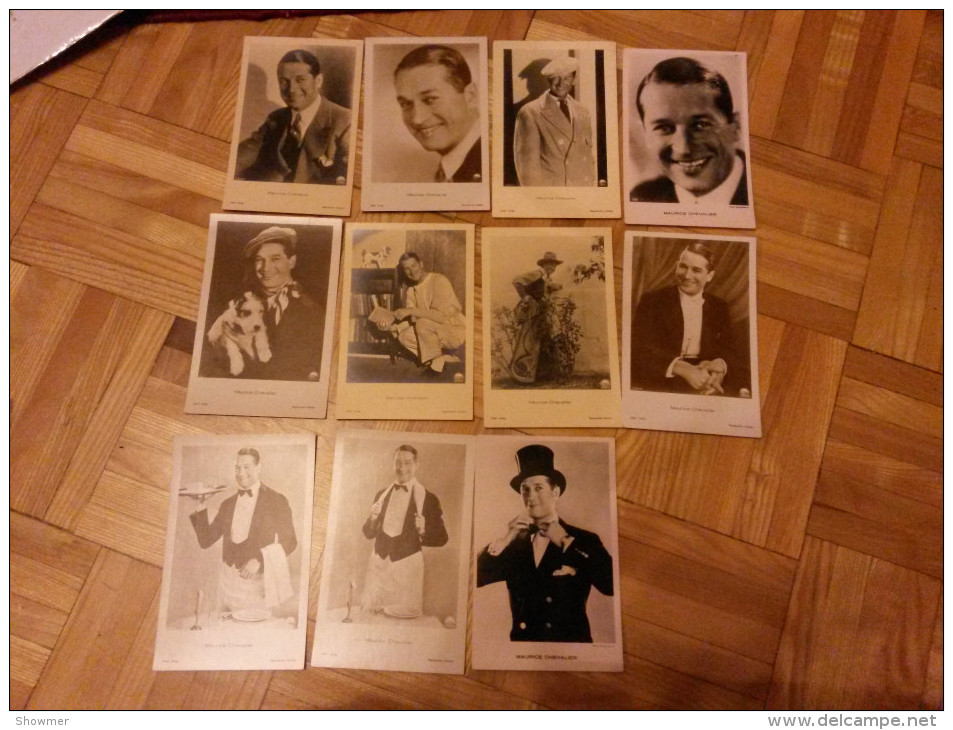 Maurice Chevalier Postcards 11 Pieces In Lot - Acteurs