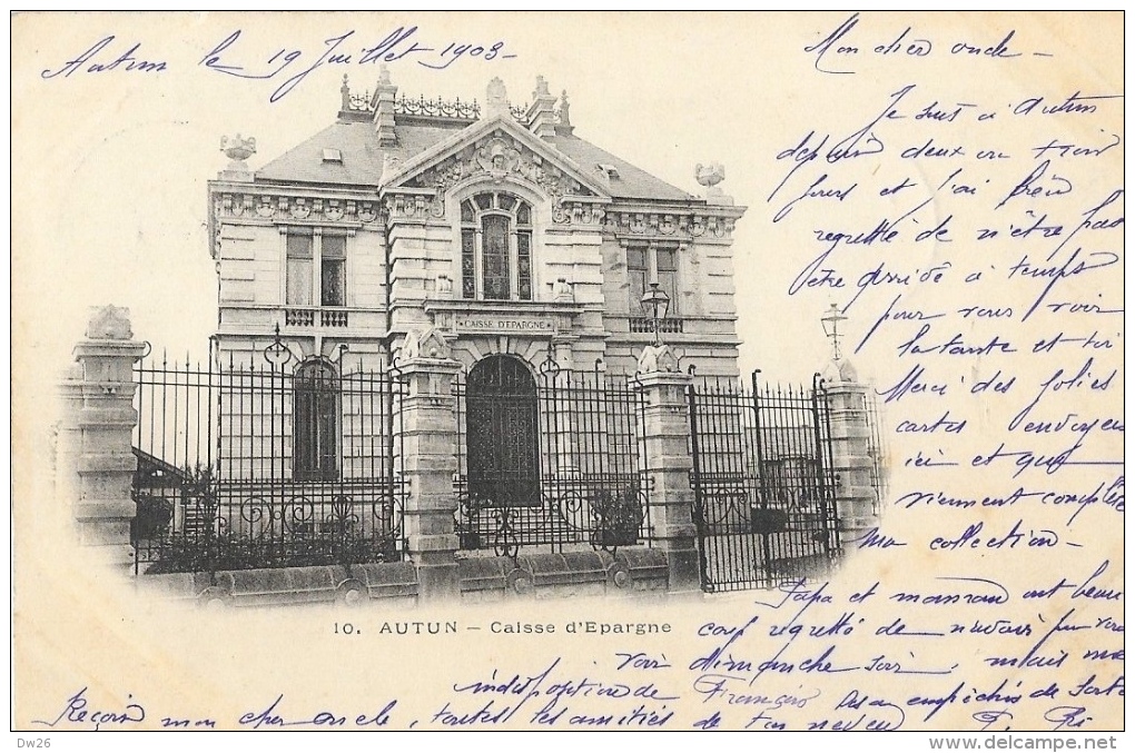 Autun (Saone Et Loire) - Caisse D'Epargne - Carte Précurseur - Banques