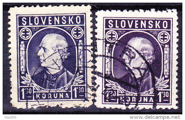 Slowakei Slovakia Slovaquie - Hlinka (Mi.Nr. 97 A+b) 1942 - Gest. Used Obl. - Gebraucht