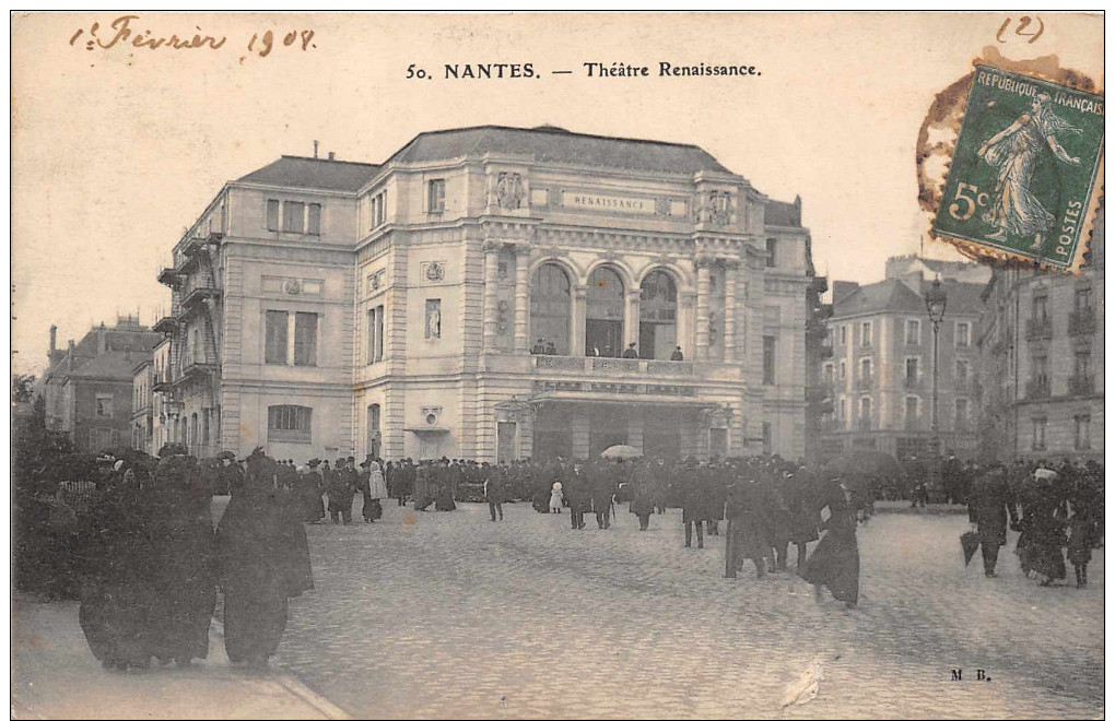 NANTES  -  Le Theatre De La Renaissance ( Belle Animation ) Edts M.B - Nantes