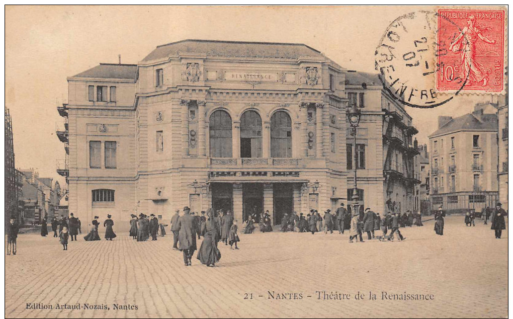 NANTES  -  Le Theatre De La Renaissance ( Belle Animation ) Artaud Nozais - Nantes