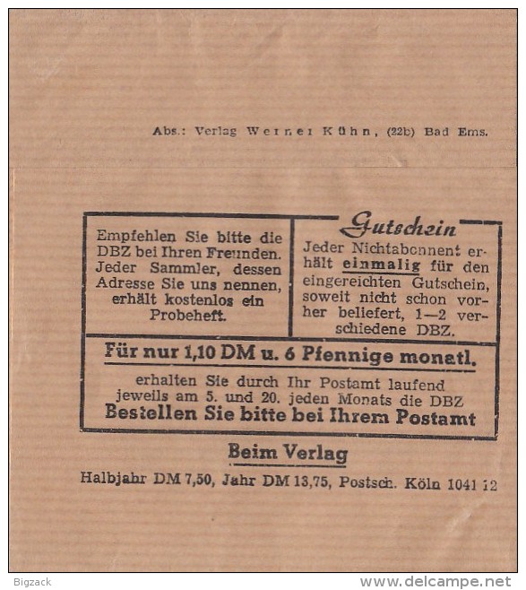 Berlin Zeitungsdrucksache EF Minr.166 Bad Ems - Briefe U. Dokumente