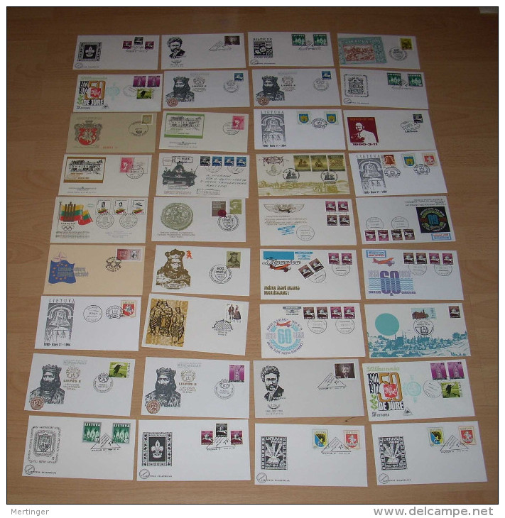 Lithuania Litauen ca 1992-95 collection 300 covers with special postmarks