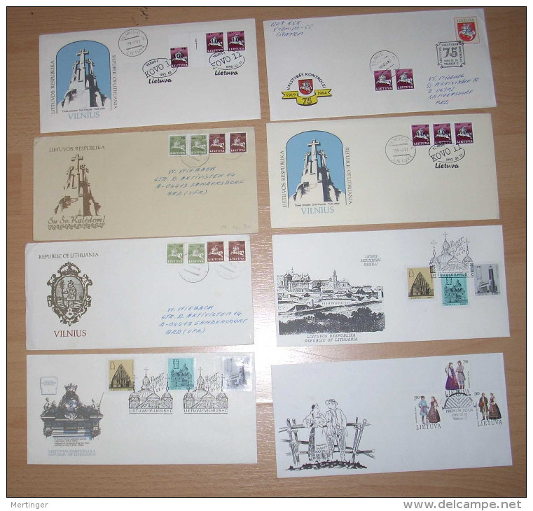 Lithuania Litauen ca 1992-95 collection 300 covers with special postmarks