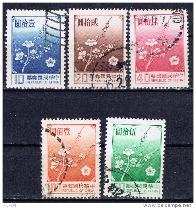 ROC+ Taiwan 1979 1985 Mi 1291-94 1613 Pflaumenblüten - Gebruikt