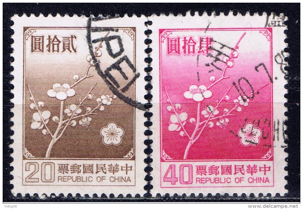 ROC+ Taiwan 1979 1985 Mi 1292 1613 Pflaumenblüten - Oblitérés