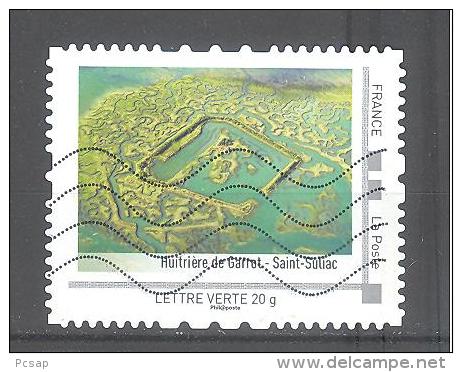 France Collector Oblitéré (Les Côtes Bretonnes - Huîtrière De Garrot - Saint Suliac) (lignes Ondulées) - Collectors