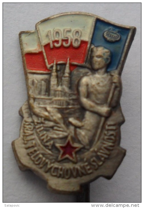 ZILINA 1958 KRAJ. TELOVYCHOVNE SLAVNOSTI CSSR Czechoslovakia (Slovakia) PINS BADGES   Z - Administrations