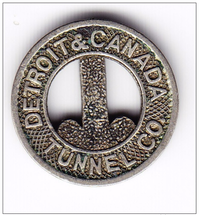 Detroit & Canada Tunnel Co. Transit Token - Monetari/ Di Necessità