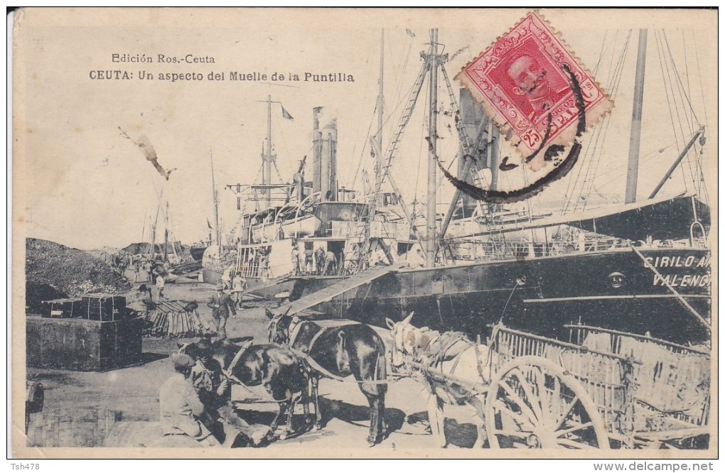 ESPAGNE---CEUTA--un Aspecto Del Muelle De La Puntilla ---voir 2 Scans - Ceuta