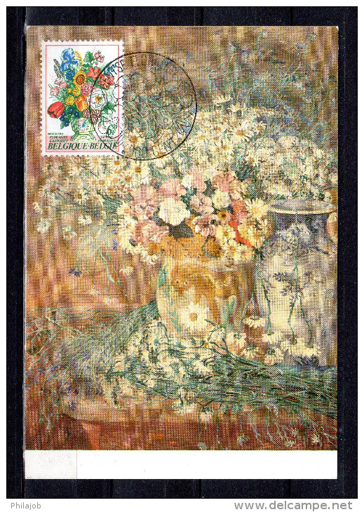 Carte Maximum De 1980  " 28 ° FLORALIES GANTOISES / BOUQUET DE FLEURS  ". N° YT 1966. Parfait état. CM - 1971-1980