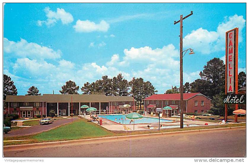 258751-Georgia, Columbus, Camellia Motel, Swimming Pool, US Highway 27, Colorama No C-17008 - Columbus