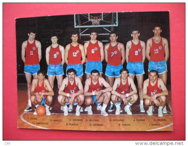 DRZAVNA REPREZENTANCA SFR JUGOSLAVIJE NA SP V KOSARKI 1970 V LJUBLJANI;SARAJEVO PRVI DAN - Baloncesto