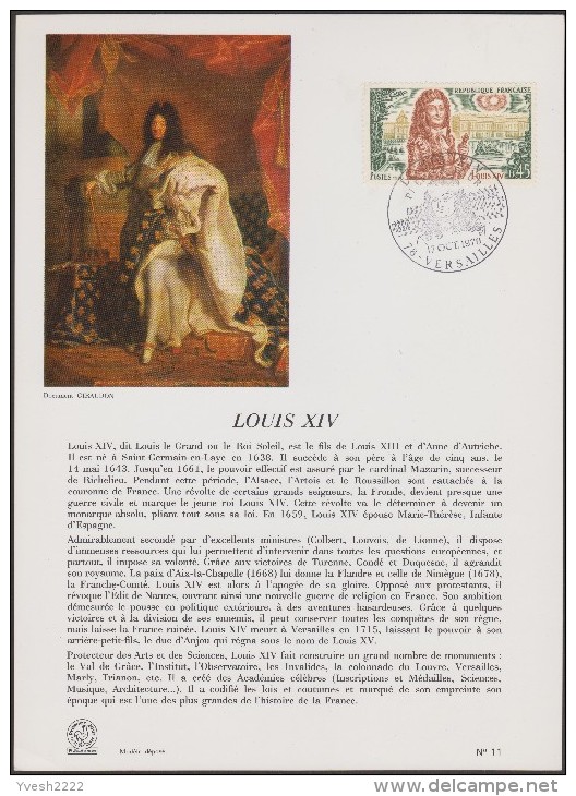 France 1970 Y&T 1656. Carte Spéciale Premier Jour, Louis XIV Et Château De Versailles - Châteaux