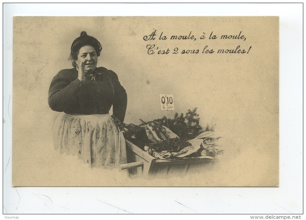 En 1900 : A La Moule à La Moule... Vendeuse à La Criée (repro Euredis Vierge) - Fishing