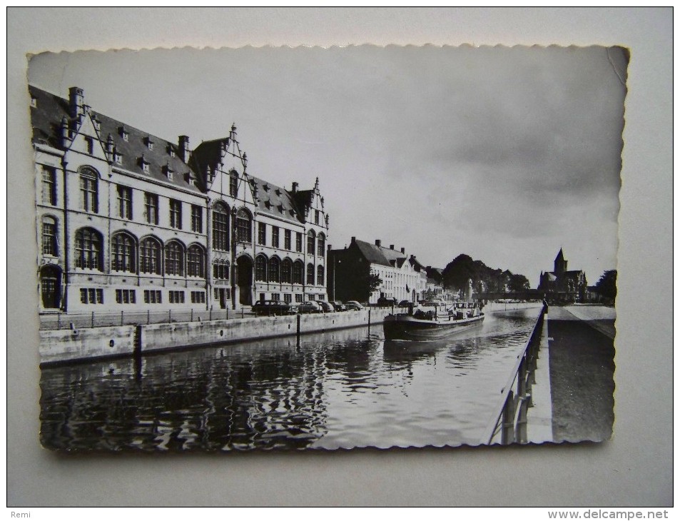 OUDENAARDE AUDENARDE Zicht Op Schelde En Justitiepaleis Péniche Bateau Batellerie Marinier Canaux Canal Bief Ecluse - Oudenaarde