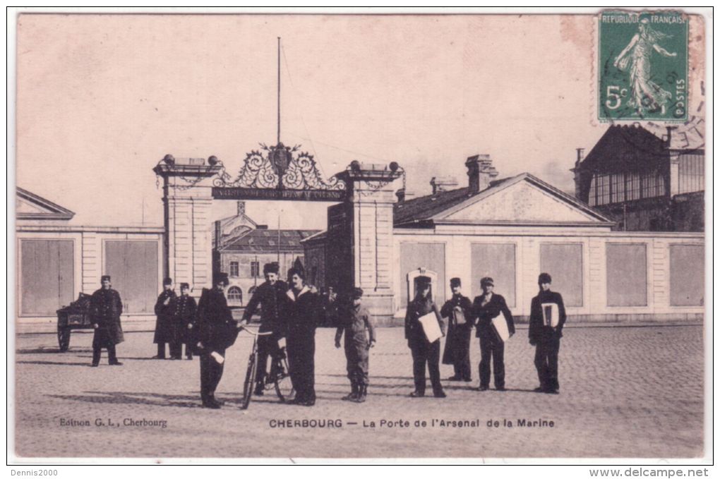 CHERBOURG - La Porte De L'Arsenal De La Marine - Ed.G.L. - Cherbourg