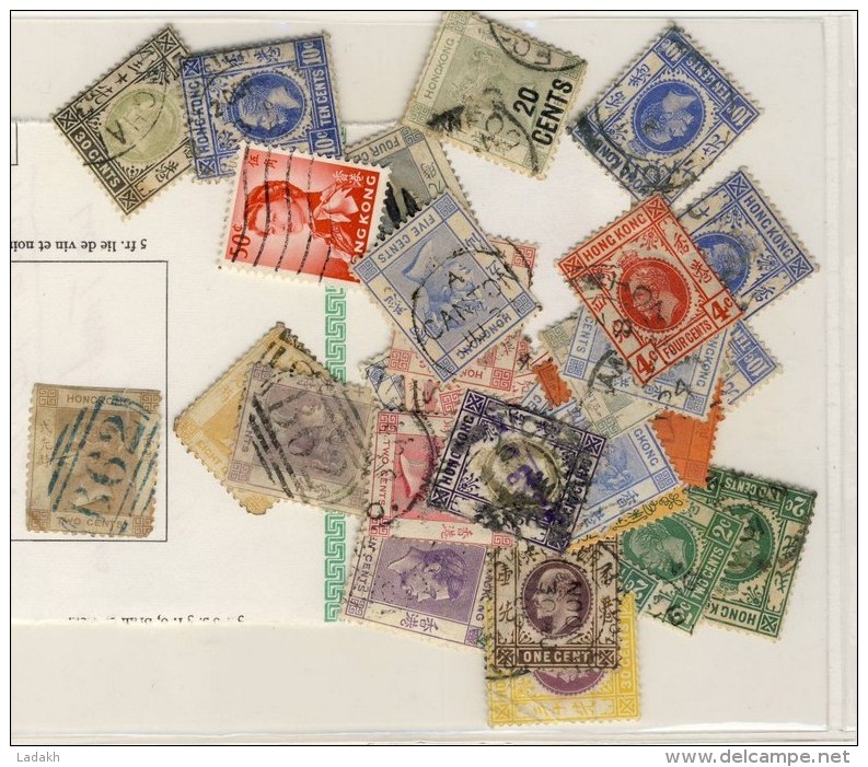 GRANDE BRETAGNE #  ANCIENNES COLONIES #  HONG KONG # VRAC DE 40 TIMBRES OBLITERES # - Collezioni & Lotti