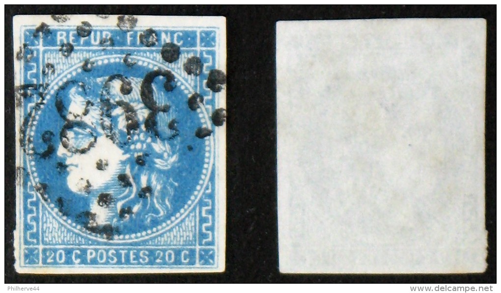 N° 46B 20c CERES BORDEAUX B/TB Cote 25 € - 1870 Emission De Bordeaux