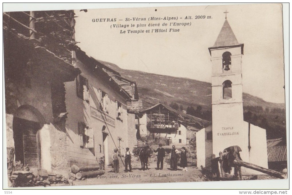 05 Queyras Saint Veran Le Temple Et L Hotel - Autres & Non Classés