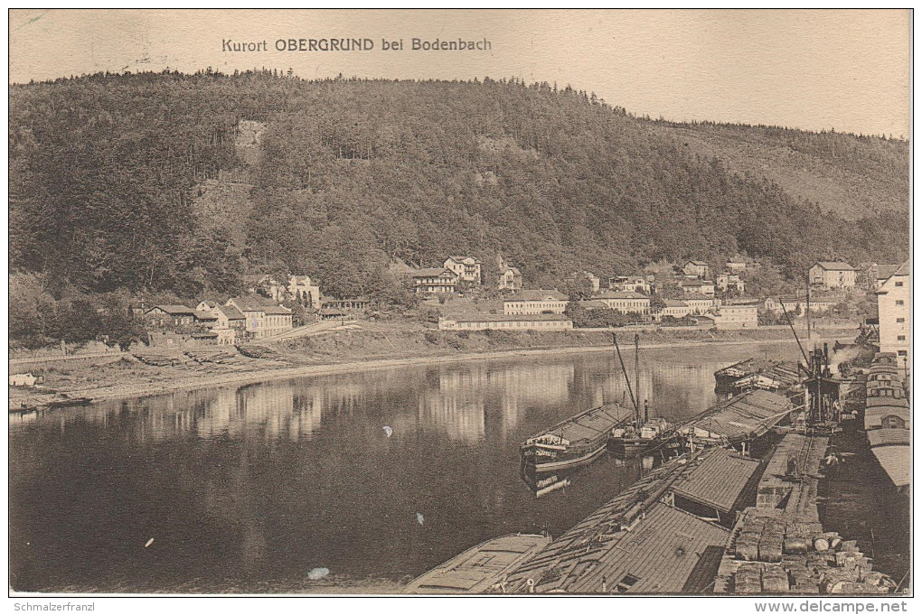 AK Obergrund Priper Hafen Bei Tetschen Decin Bodenbach Podmokly Niedergrund Dolni Zleb Herrnskretschen Laube Loubi - Sudeten