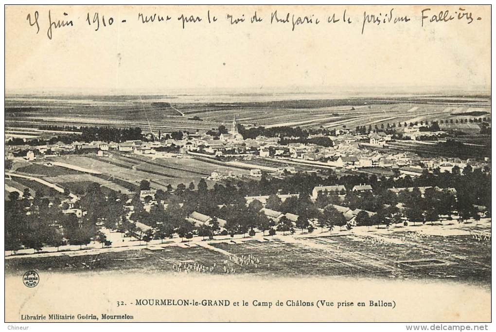 MOURMELON LE GRAND LE 27 JUIN 1910 REVUE PAR LE ROI DE BULGARIE ET LE PRESIDENT FALLIERES - Mourmelon Le Grand