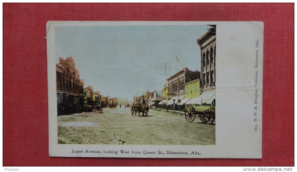 Canada > Alberta> Edmonton  Jasper Avenue Creases- Paper Loss On Back== 2141 - Edmonton