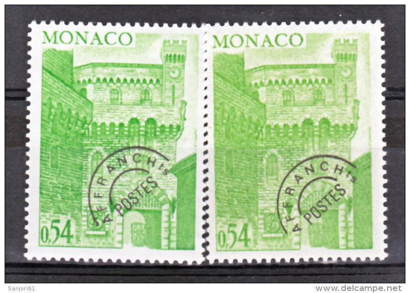 Monaco Préo  46 Variété Impression Claire Brouillée  Tour Verte Et Normal Tour De L´horloge Neuf ** TB  MNH Sin Charnela - Variétés