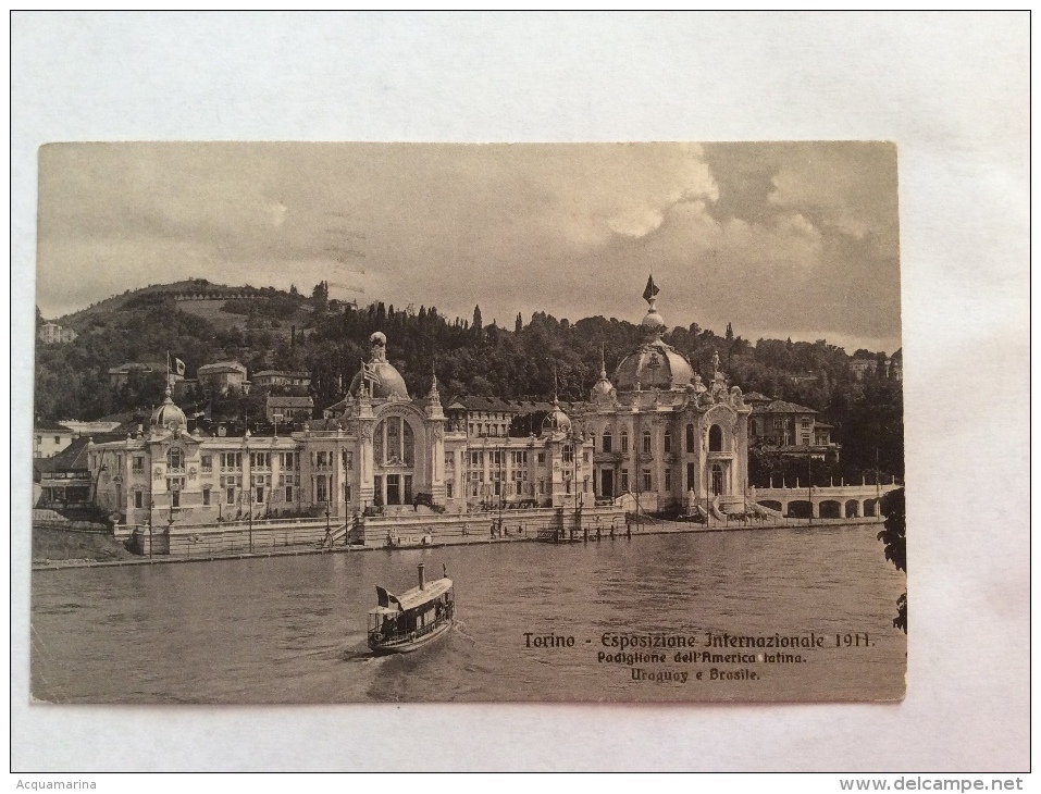 TORINO - Esposizione Internazionale 1911 - Padiglione Dell'America Latina - Brasile E Uruguay - Cartolina FP V 1945 - Mostre, Esposizioni