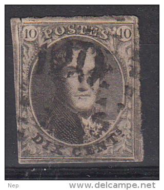 BELGIË - OBP - 1858 - Nr 10A (P 120 - TOURNAI) - Gest/Obl/Us - Postmarks - Lines: Perceptions