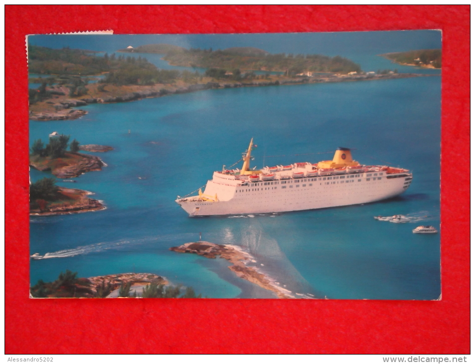 Bermuda Cruise Ship Home Line Atlantic 1985 Nice Stamp Small Size - Bermuda