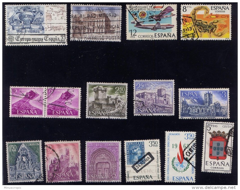 30 Timbres Oblitérés Espagne - Lot N° 3 - Other & Unclassified