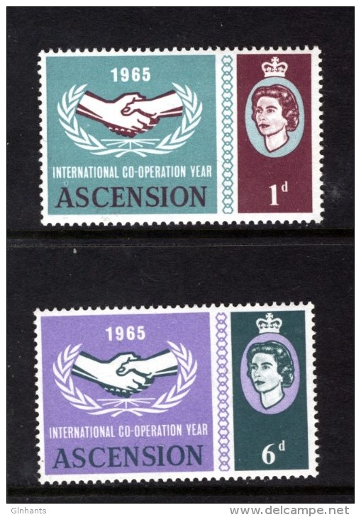 ASCENSION - 1965 ICY INTERNATIONAL CO-OPERATION YEAR SET (2V) FINE MNH ** SG89-90 - Other & Unclassified