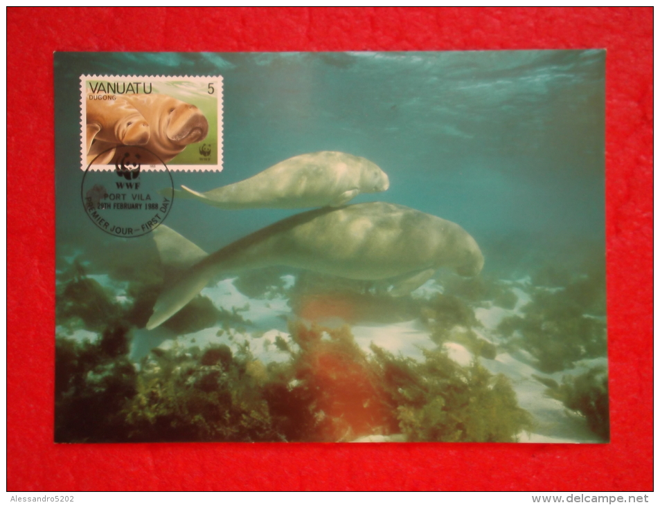 Vanuatu Dugong Serie World Animals Widelife Fund 1988 Nice Stamp - Vanuatu