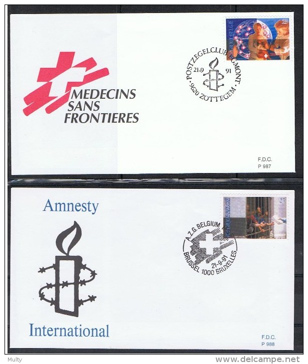 Belgie OCB  FDC 2422 / 2423 - 1991-2000