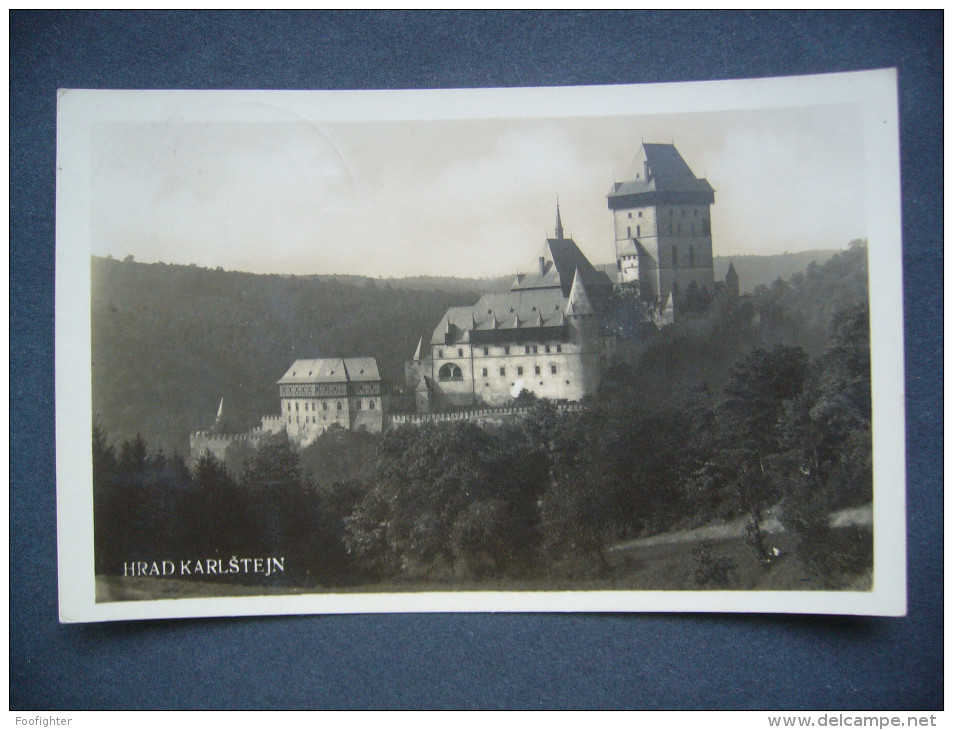 Bohemia & Moravia: Hrad Karlstejn Castle Postmark Burg Karlstein Burg Stempel - 7. 5. 1944 - Other & Unclassified