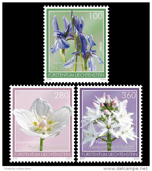 Liechtenstein - Postfris / MNH - Complete Set Moerasbloemen 2014 - Unused Stamps