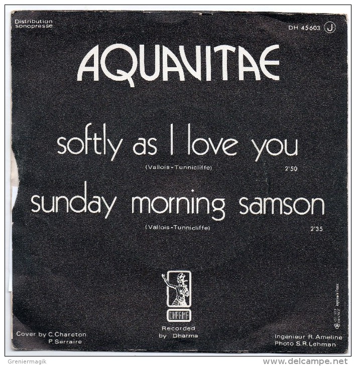 Aquavitae - Softly As I Love You - ( 45 T Rock ) - Rock