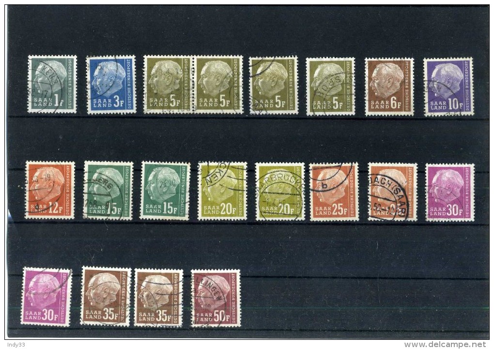 - SARRE 1957/59 . TIMBRES DE 1957 . OBLITERES . - Gebraucht